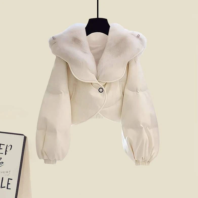 新款冬季棉服设计感小香风高级感棉服加绒加厚短款时尚面包服外套