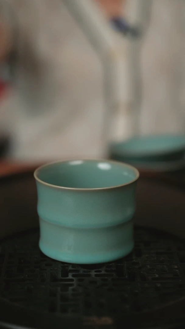 杯原产地原矿釉汝瓷微瑕