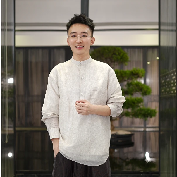 【栖香锦】丝麻 新中式 国风 男士上衣