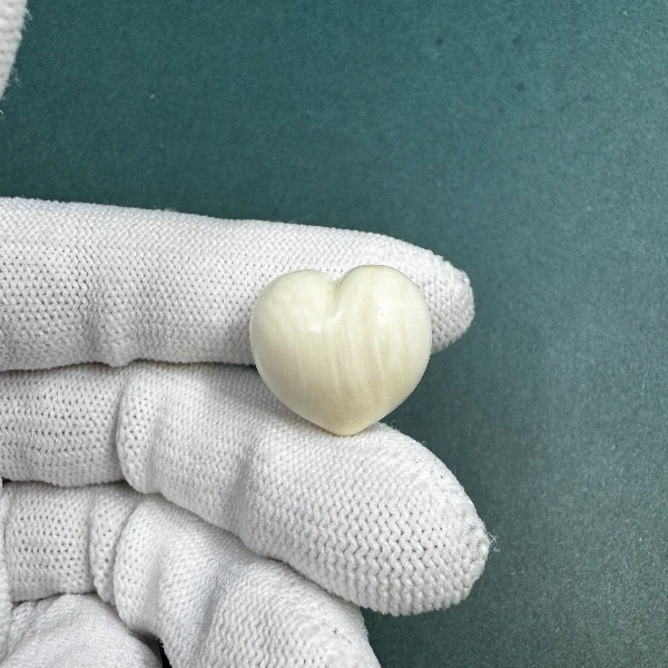 N1015天然猛犸牙爱心配饰 支持鉴定 假一罚四