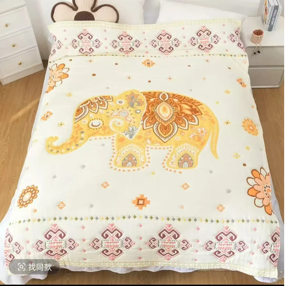 多款泡芙被多层纱布四季通用居家双面亲肤加厚多功能加大