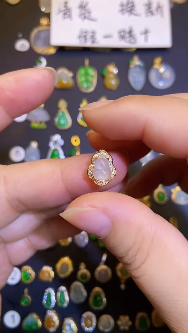 吊坠(不含链)银S925镶嵌翡翠1