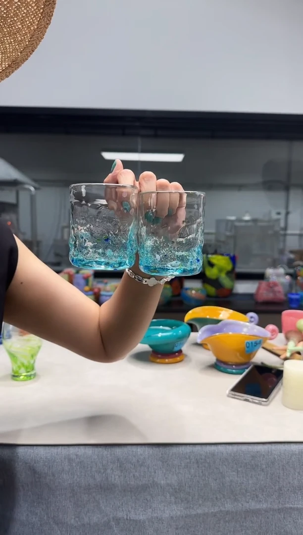 G慕忆家手作琉璃高口一对