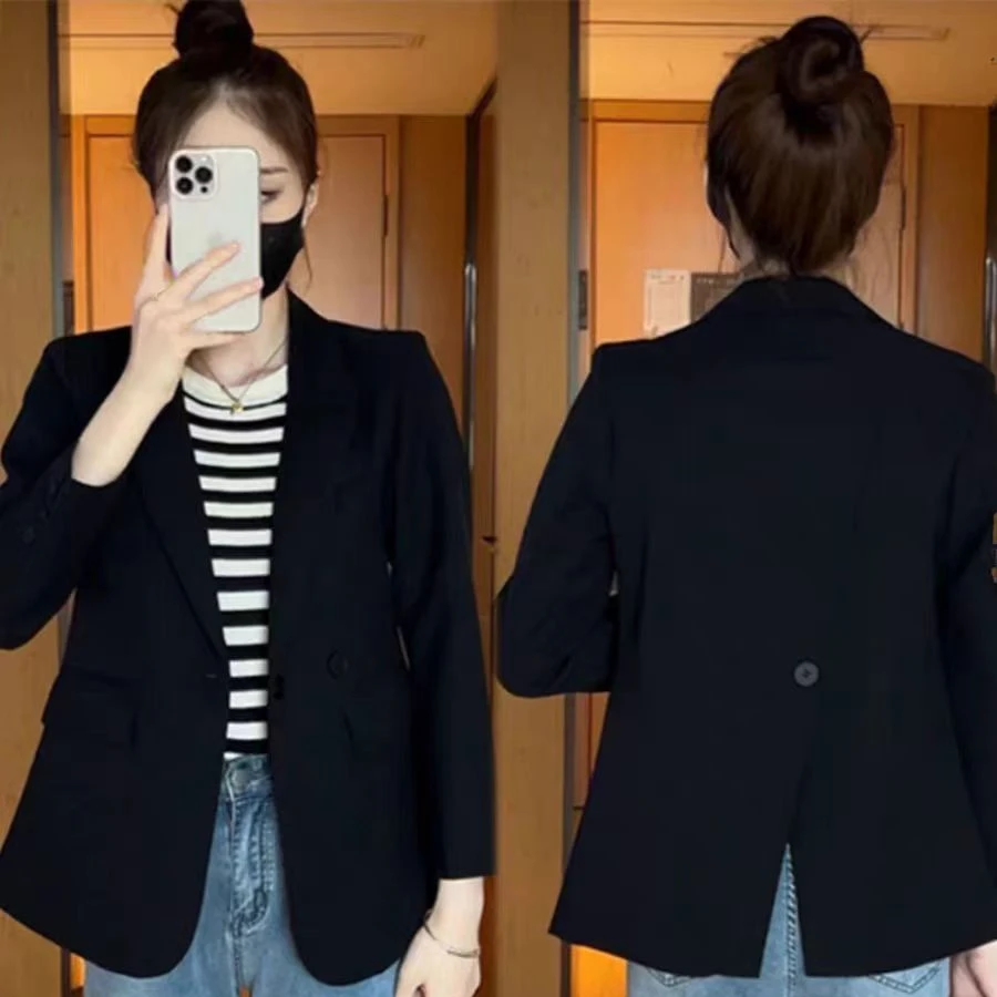 欧货时尚西装外套女春秋新款小个子休闲高级气质百搭小西服上衣T