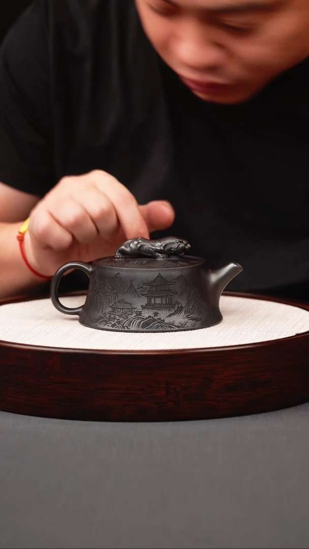 茶壶紫砂石黄卧虎藏龙柱础