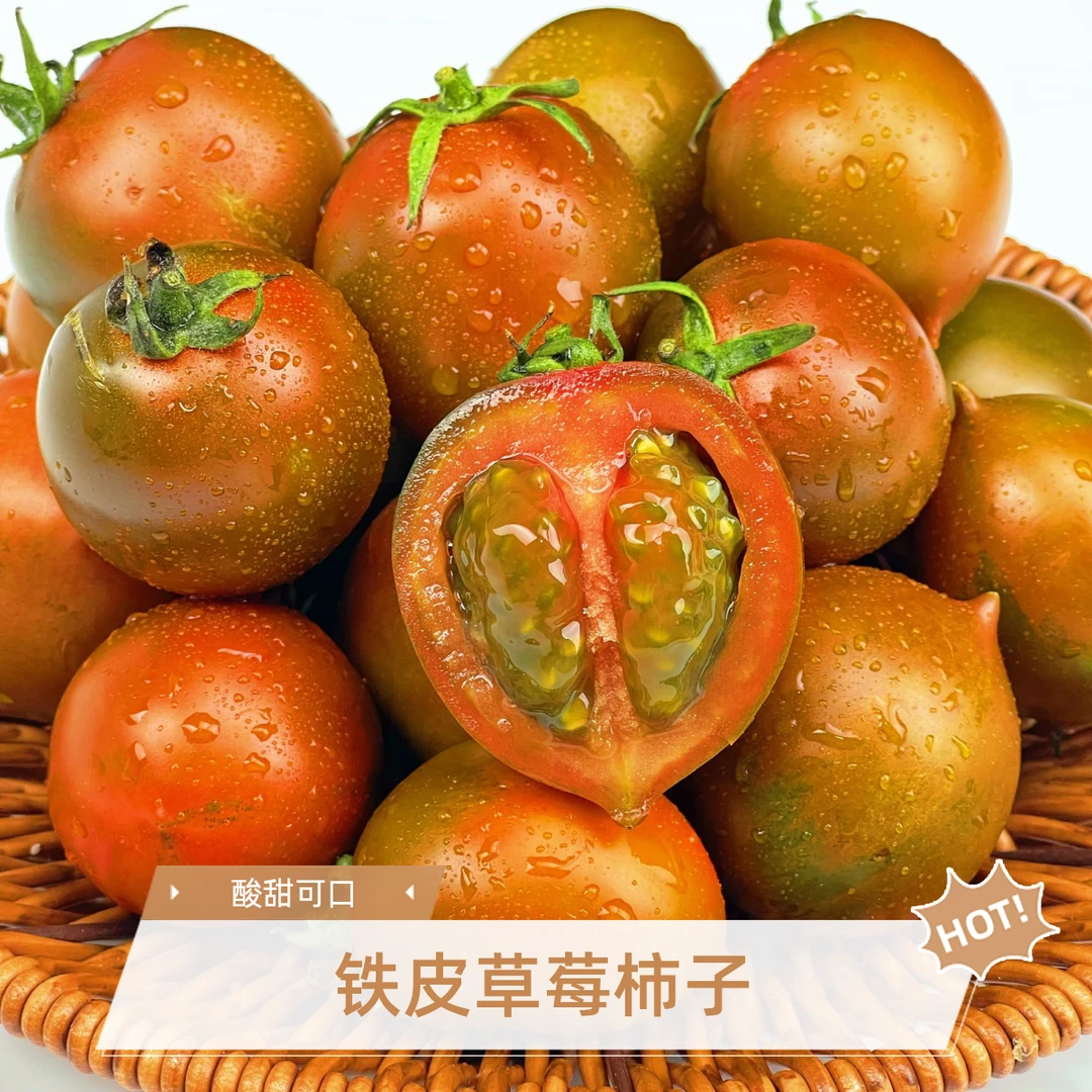 草莓番茄柿子铁皮西红柿带绿自然熟新鲜当季生吃柿子