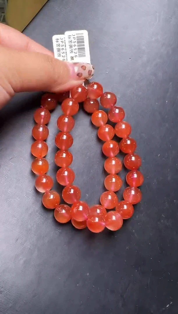 未镶嵌手串水晶多样性发一 红兔毛手串10mm+ JP56526