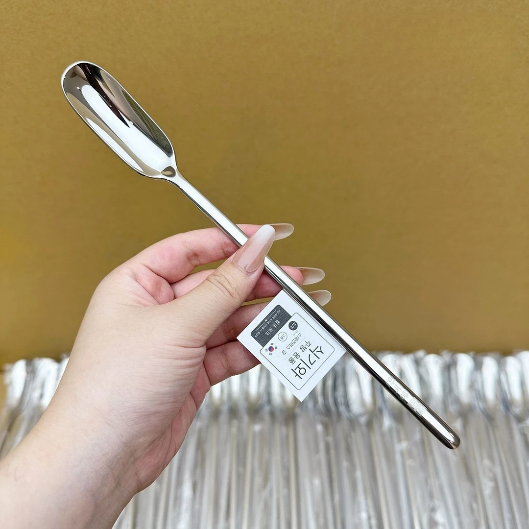 不锈钢长柄搅拌勺精致冰勺高颜值咖啡勺甜品勺蜂蜜调羹勺子长款