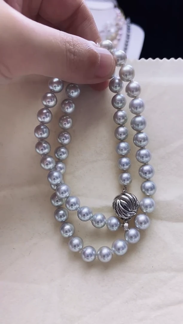 项链未镶嵌海水珍珠海水真多麻珍珠项链