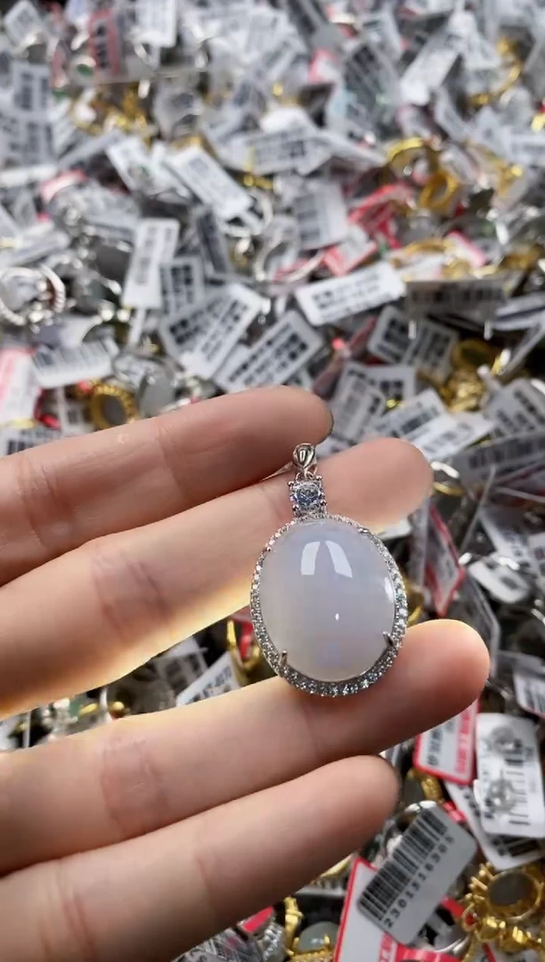 翡翠戒指银S925镶嵌333---7