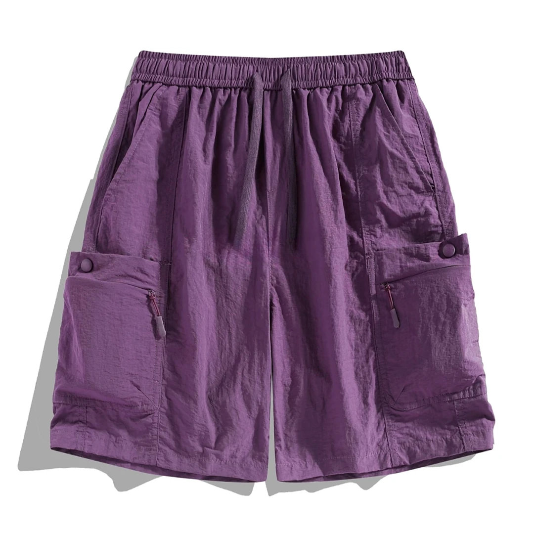 8083#夏季潮流薄款男士工装休闲速干多口袋五分裤