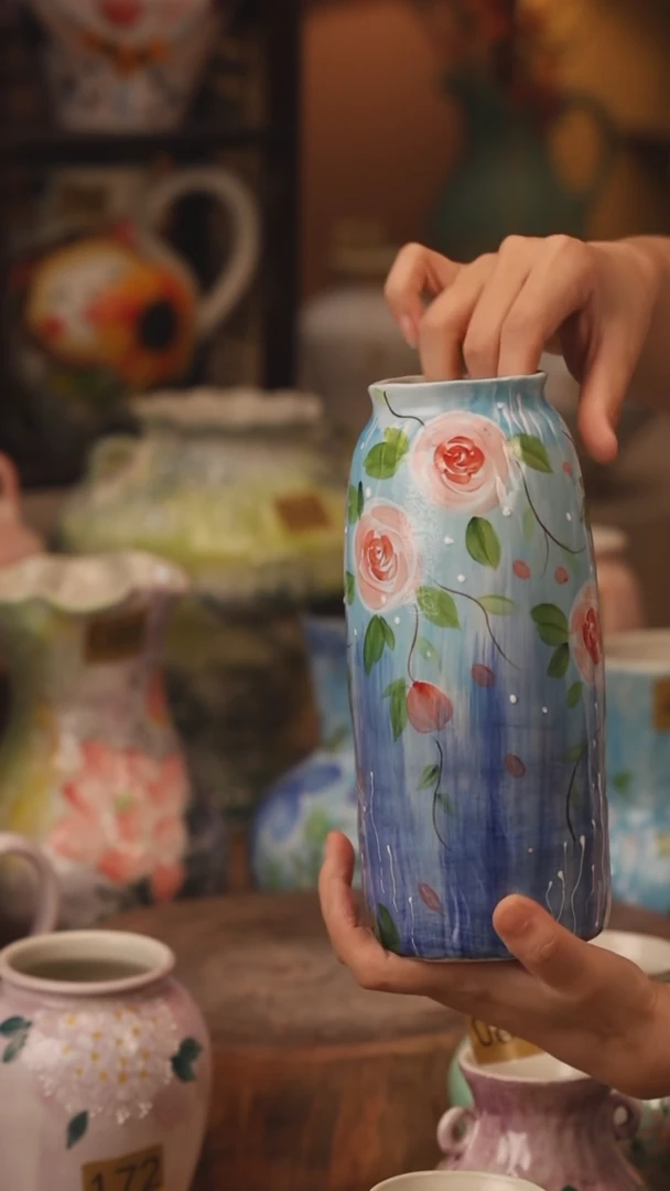 陶瓷106景德镇设计师手作花器摆件侘寂风