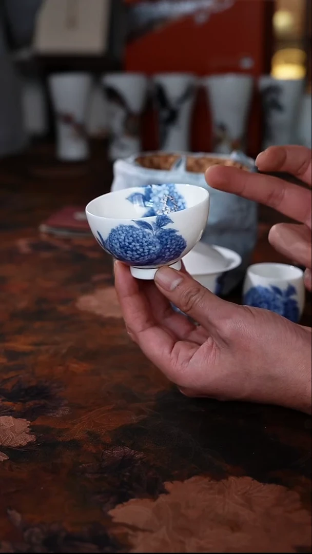 渡景蓝绣球单杯111111111