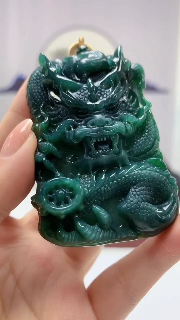 【闪购商品】定制翡翠未镶嵌4812ms-毛货龙牌166