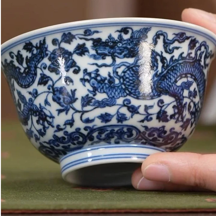 【小乔赏瓷】舜瓷龙纹撇口杯