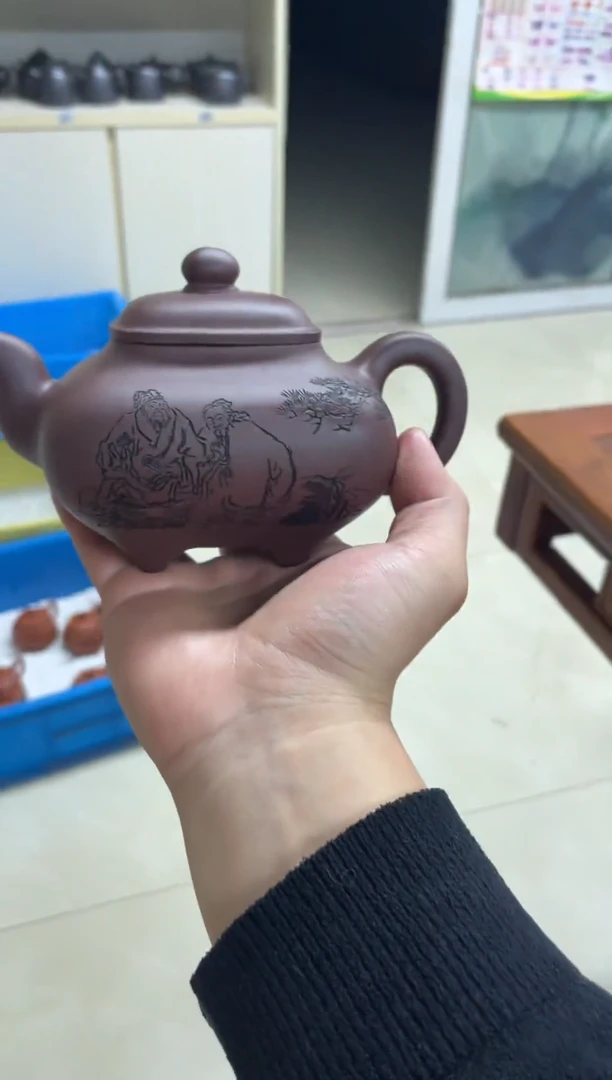 茶壶紫砂刻绘大传炉