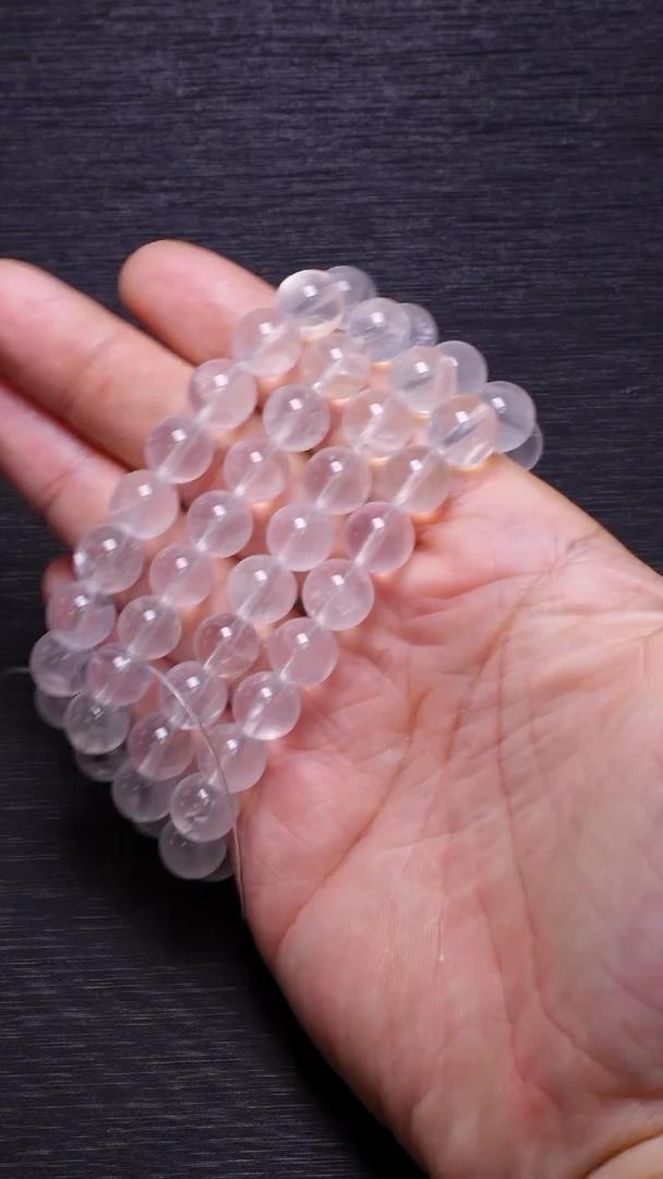 【闪购商品】水晶单圈未镶嵌Q065奶白晶单圈9mm