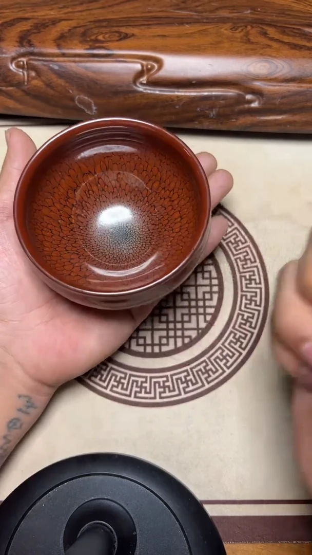 【闪购商品】茶盏名家朱志雄建盏（带证书礼盒）9