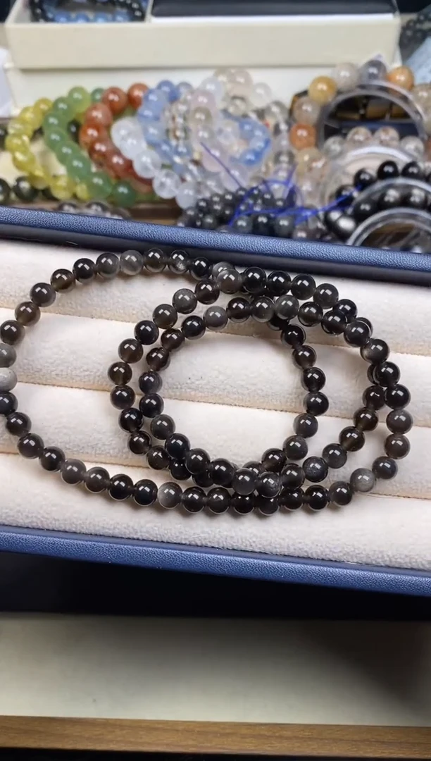 未镶嵌手串水晶银耀石三圈