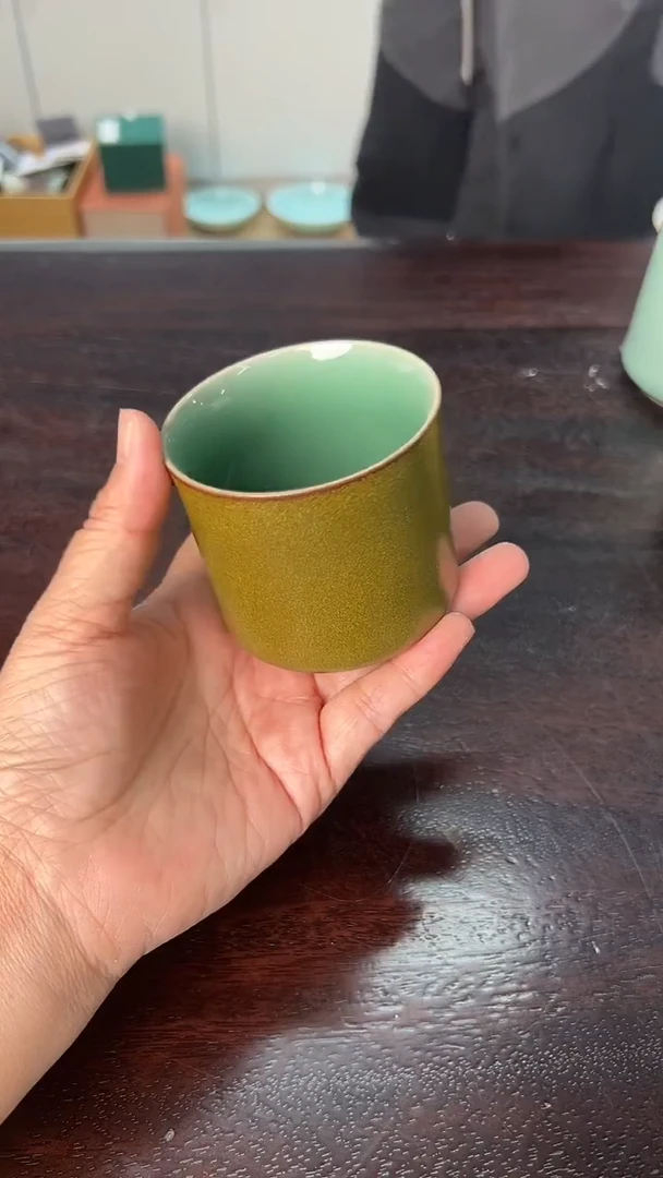 龙泉云间青瓷小米茶器