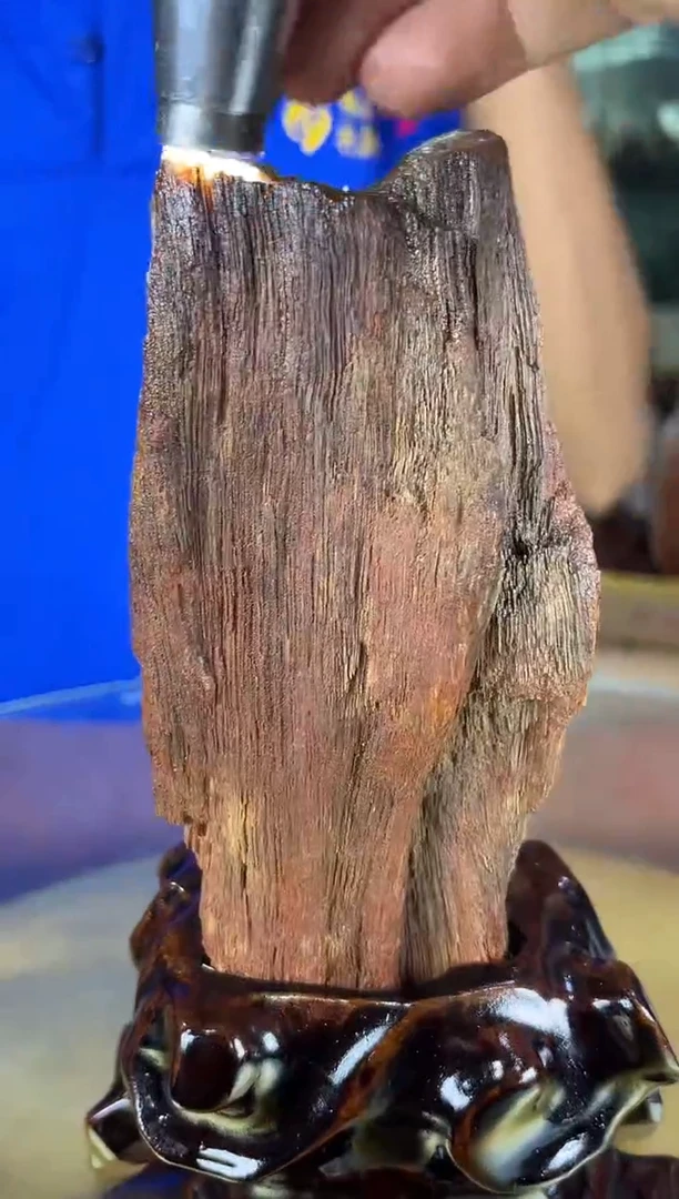 缅甸天然树化玉摆件