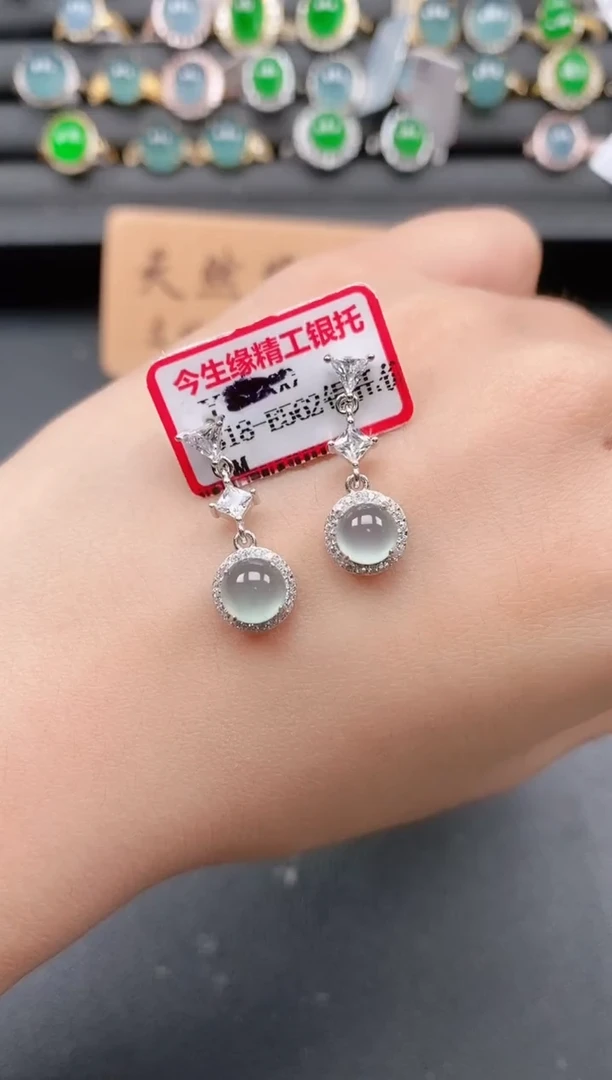 银S925镶嵌戒指翡翠111