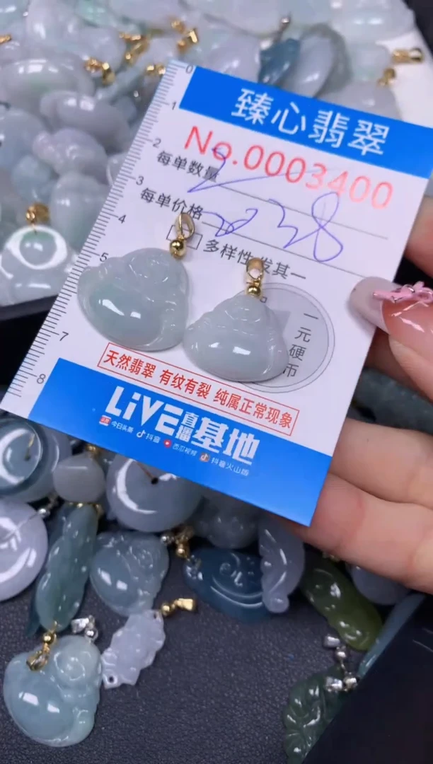 【闪购商品】翡翠颈饰未镶嵌含绳0003400