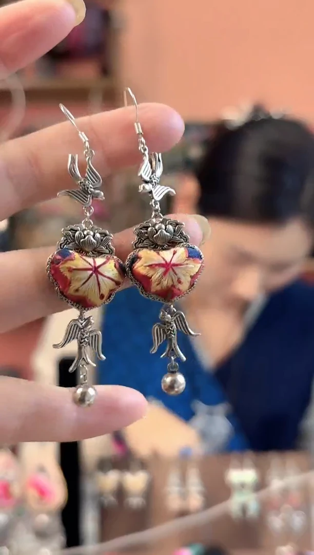 织绣艺枝独绣手工饰品375***