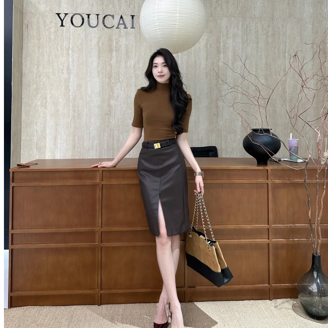 2025早秋新款时尚套装气质显瘦洋气休闲百搭性感辣妹外穿上衣半裙