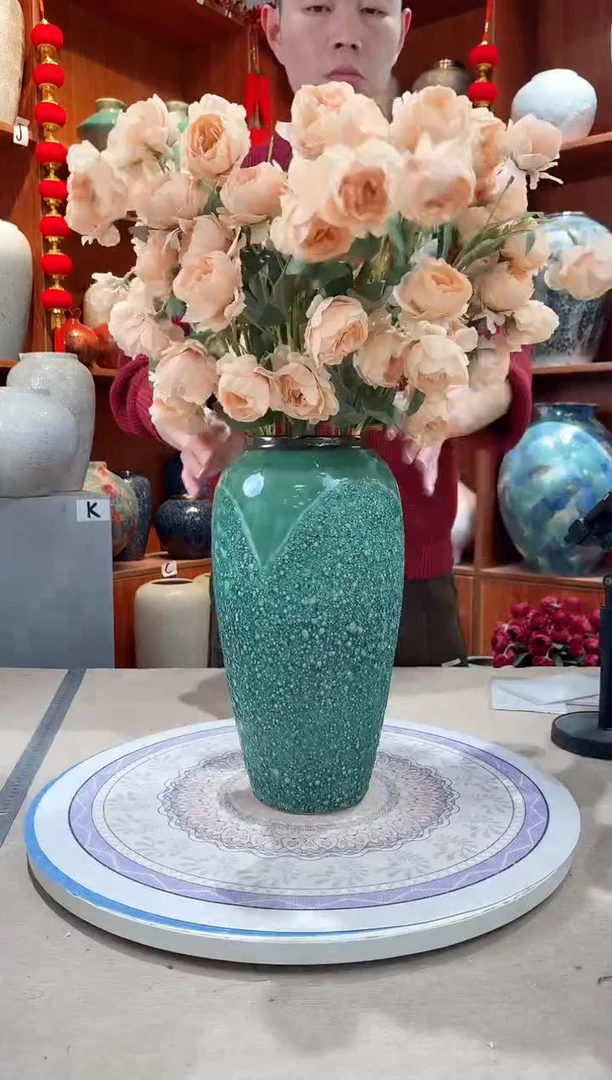 【闪购商品】瓶陶瓷花瓶 无花 绿森林大号
