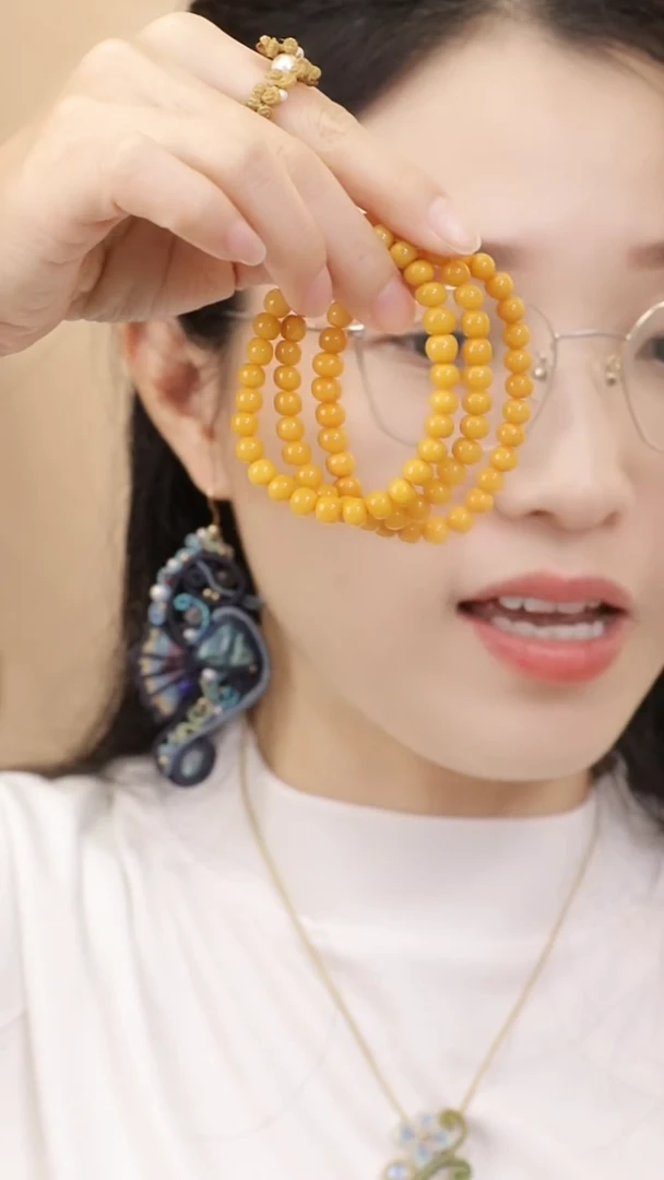 6m老蜡苹果珠手串1圈（1条）