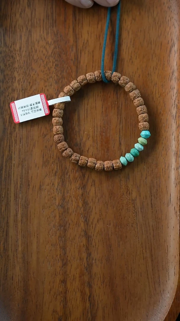手串菩提未镶嵌（不含绳）湖北原矿绿松石YXH-024