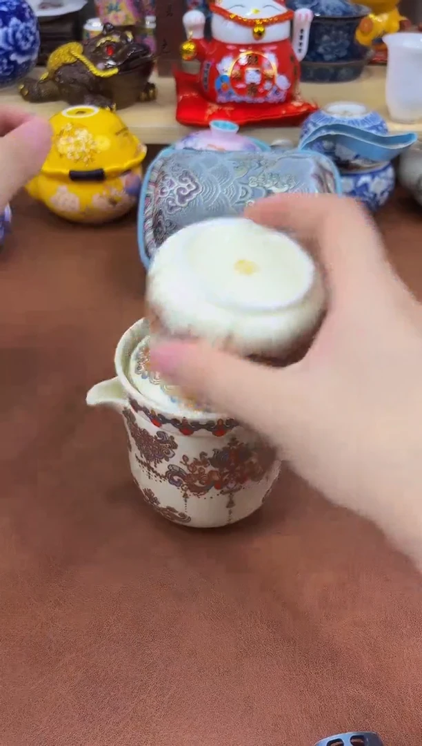 陶瓷茶具摆件旅行套组