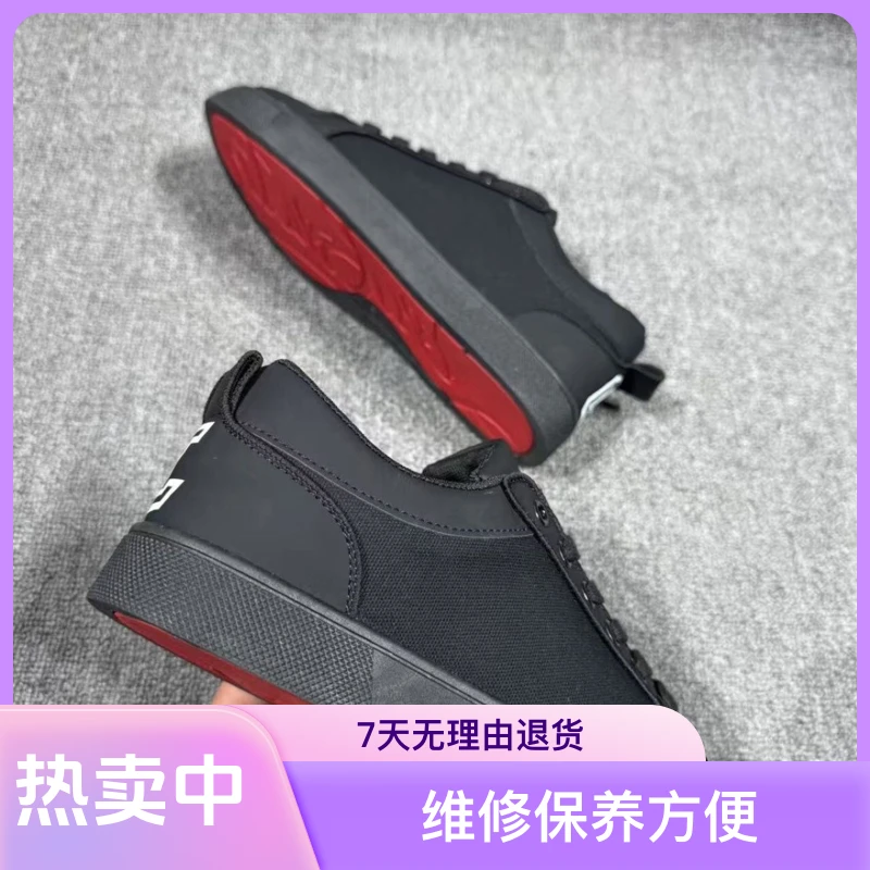 帆布欧洲站帆布透气夏季CL字母红底黑色板鞋新款潮鞋休闲鞋个性男