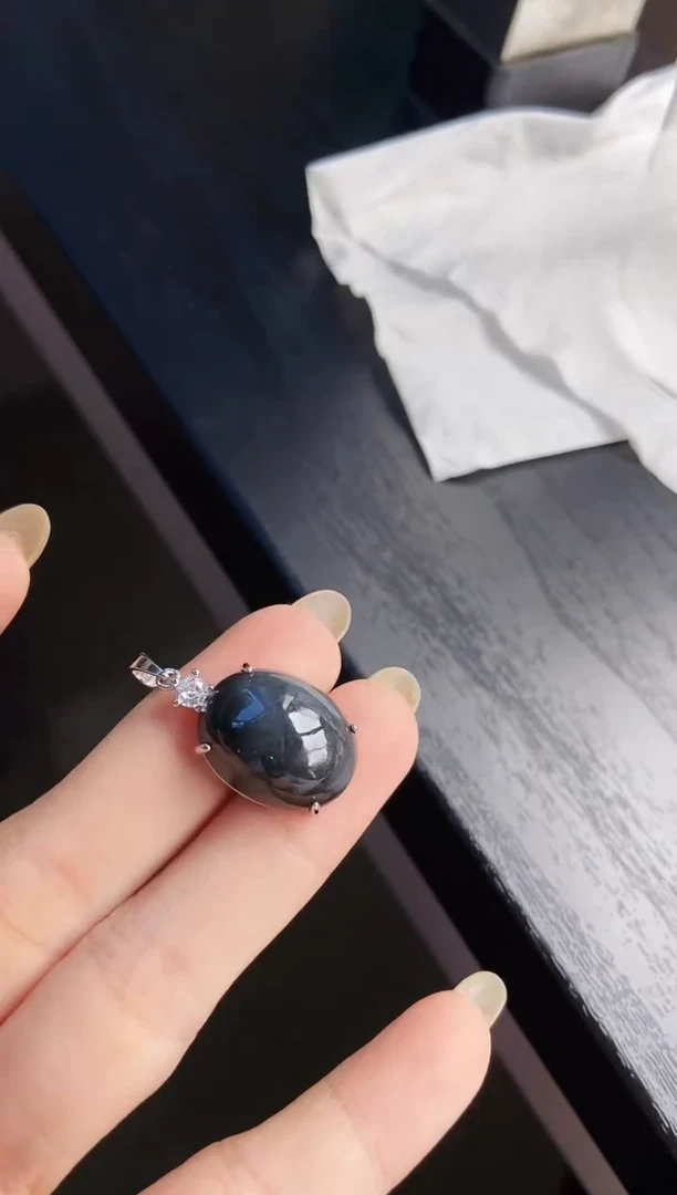 颈饰银S925镶嵌翡翠12