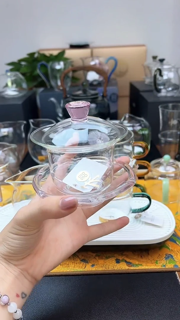 禾器禾荷盖碗粉色