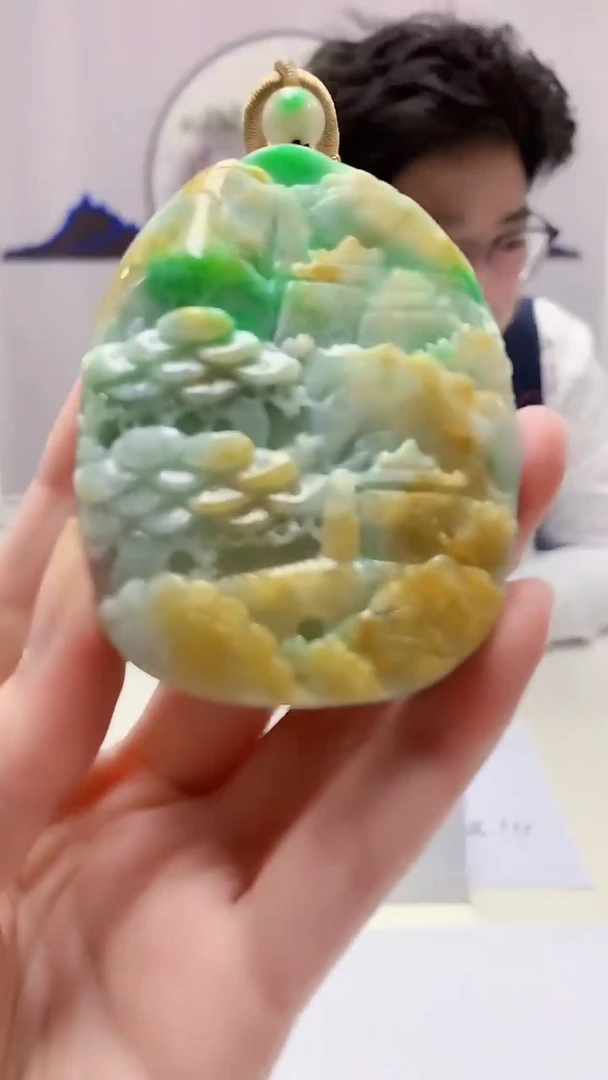 【闪购商品】定制翡翠未镶嵌4688zm-毛货挂件143