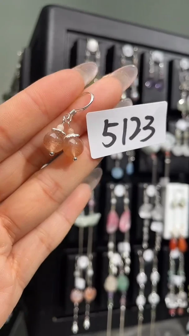 紫晶耳饰银S925镶嵌喜欢拍