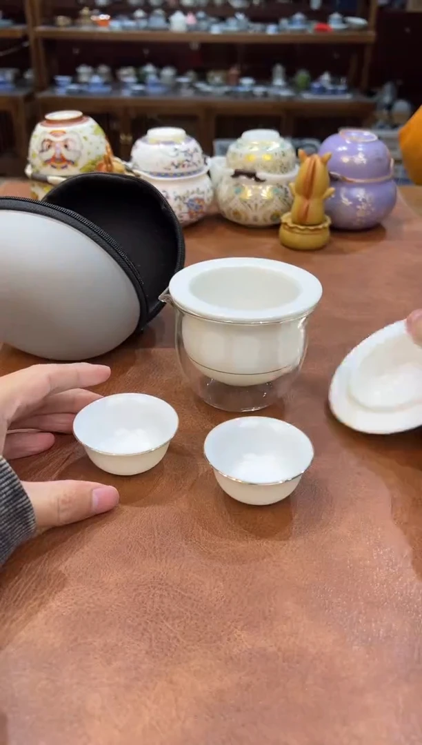 真的很便宜会开片的旅行茶具