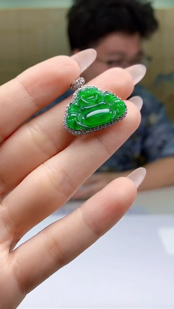 【闪购商品】定制翡翠未镶嵌4688ty-毛货挂件57