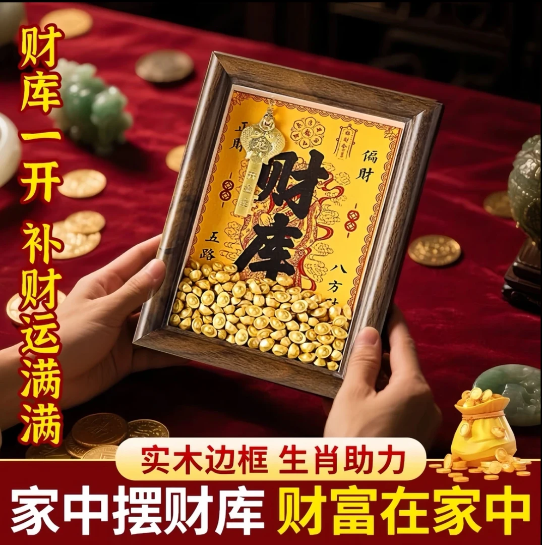 【龙虎山直发】龙虎山开财库金钥匙相框摆件十二生肖摆台
