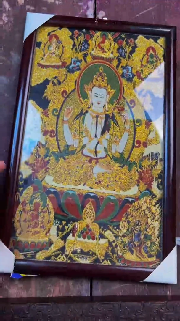 装裱画精品绘画手工唐卡链接-----四壁观音