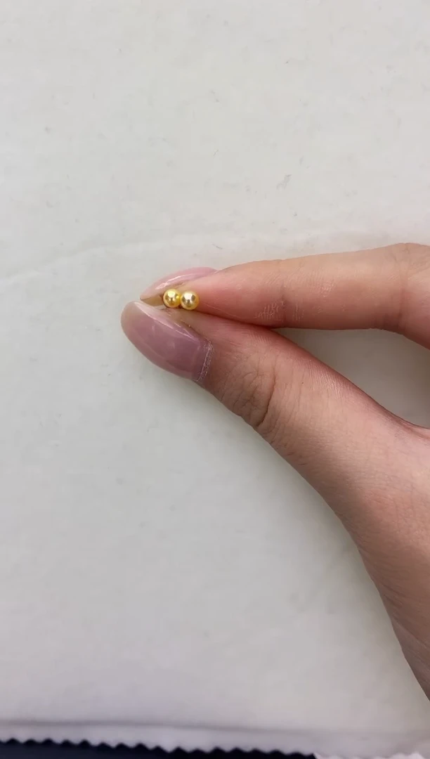银S925镶嵌DA海水珍珠啊* GD133 羽皇金素钉