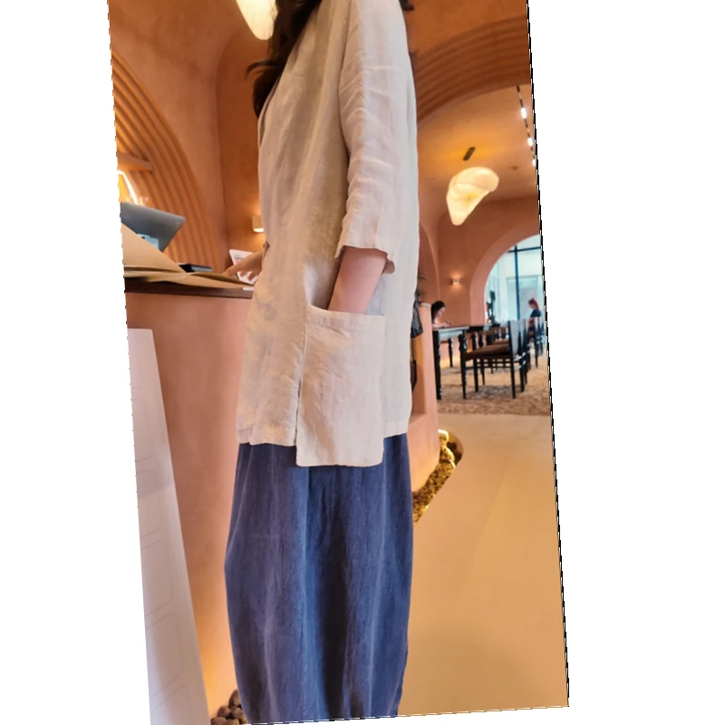 aka1679-3夏末秋初过渡季通勤亚麻西服