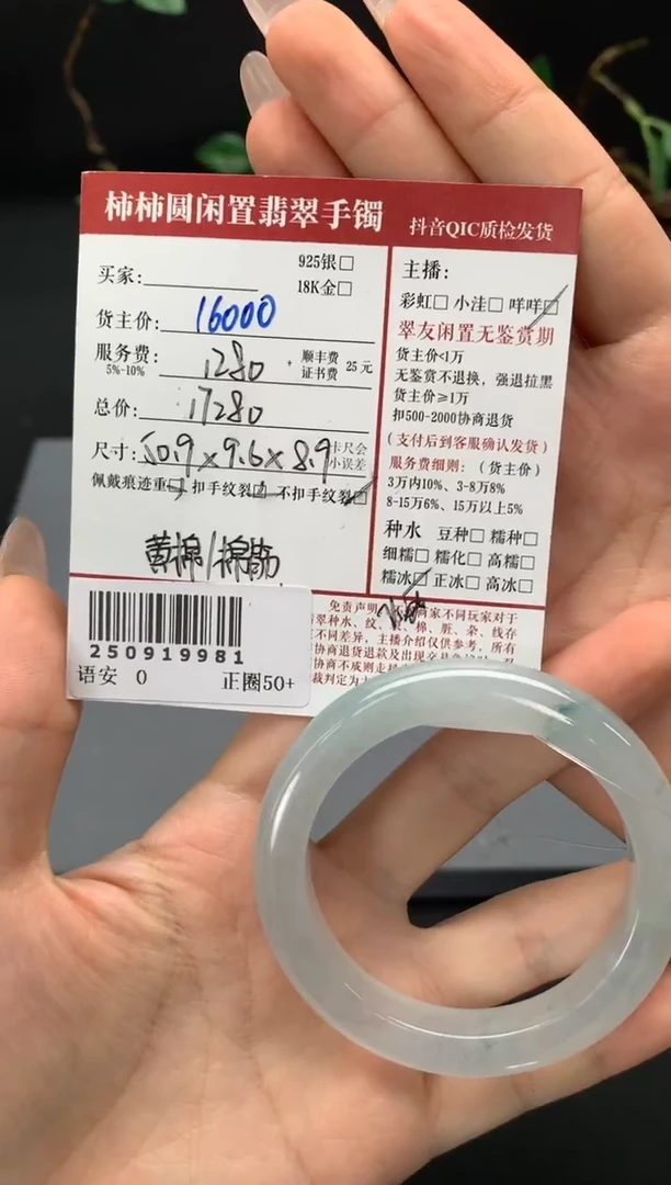 未镶嵌手镯翡翠姐姐250919981