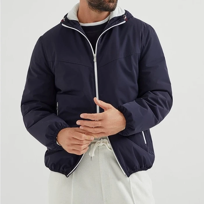 【即发】‘北欧老钱风’羊毛桑蚕丝填充秋冬防风棉夹克休闲连帽外套