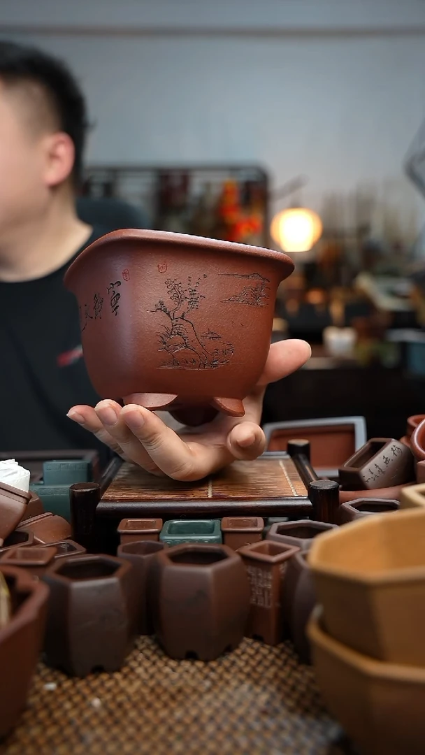 紫砂花盆～****～長木軒精品紫砂