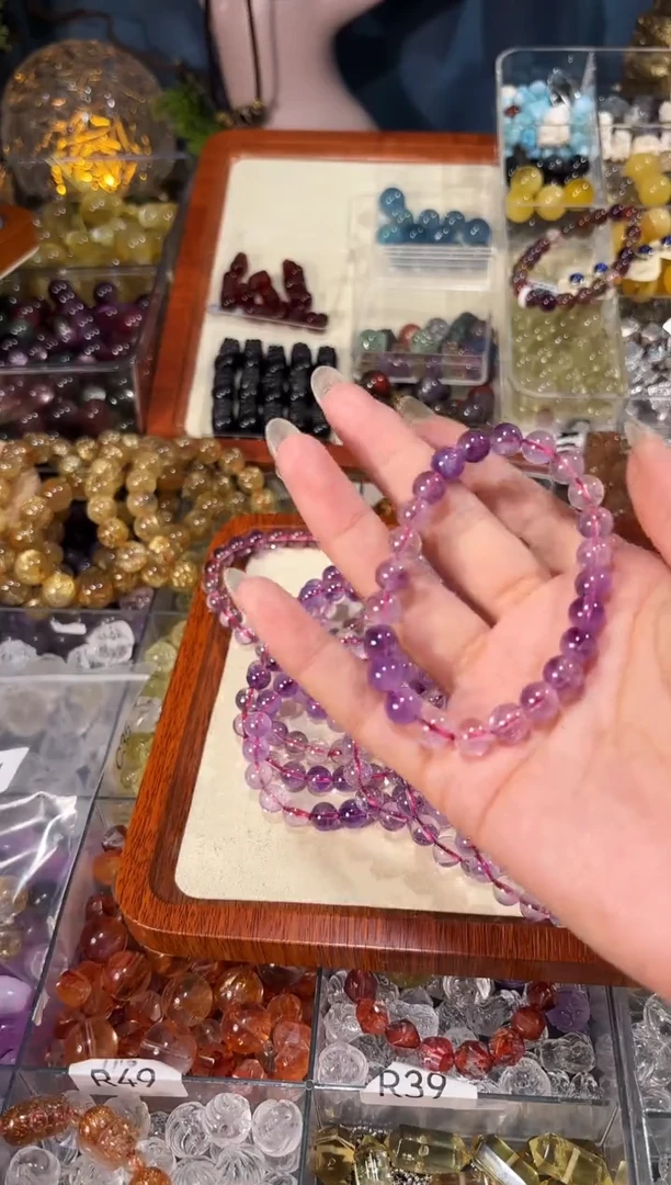 【闪购商品】水晶手串未镶嵌紫超七手串卡约8