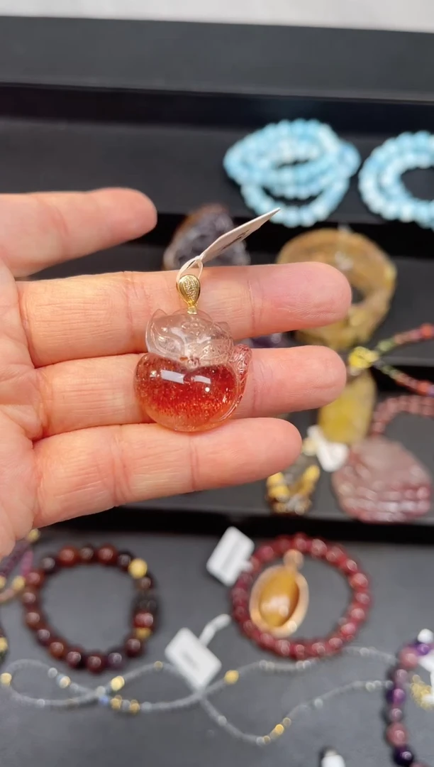 18K金镶嵌颈饰水晶【百晶灵儿】定制款