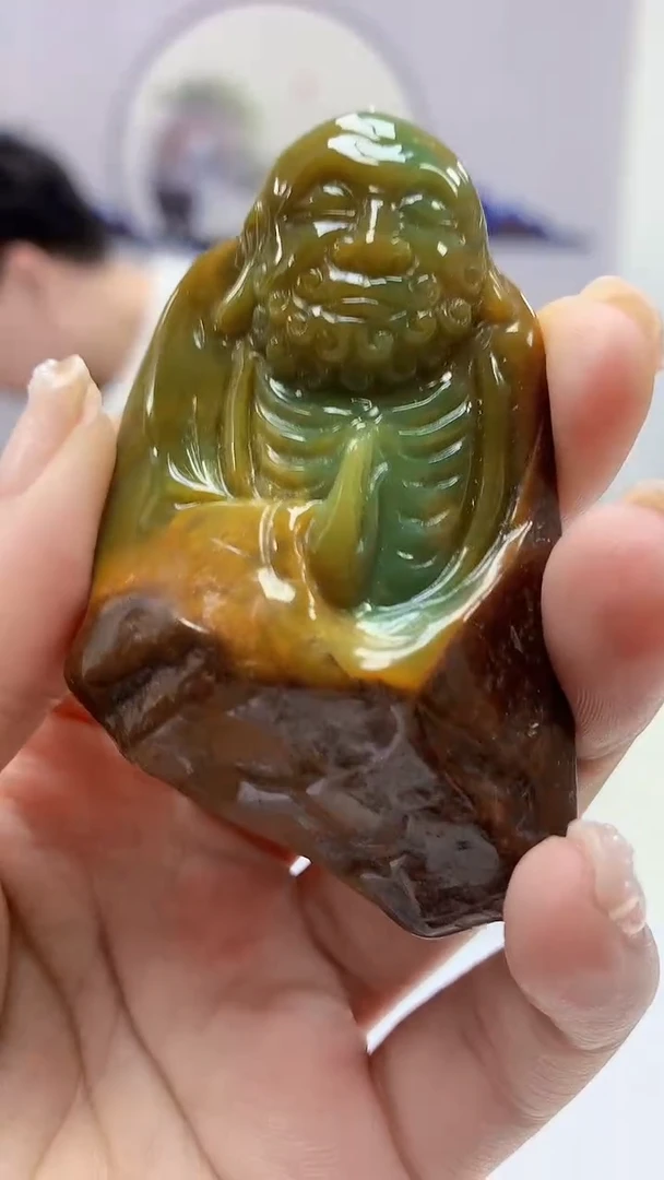 【闪购商品】定制翡翠未镶嵌4688ms-毛货126达摩